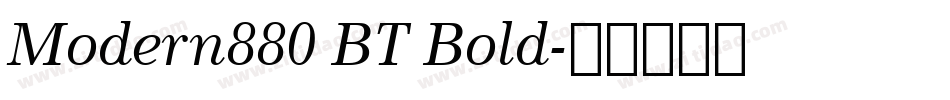Modern880 BT Bold字体转换